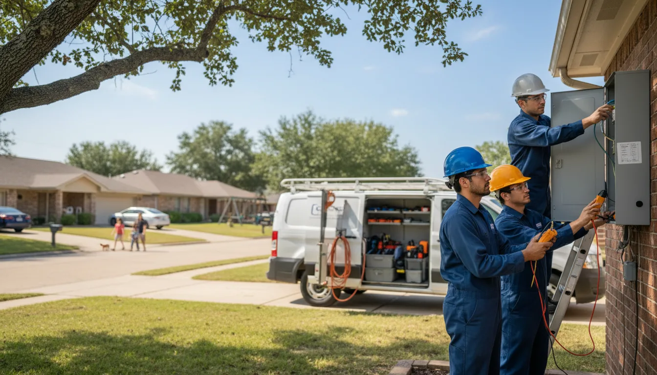Certified electrician providing emergency electrical services in Hendley, NE